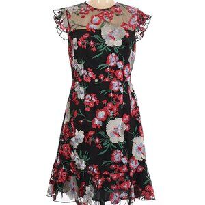 Donna Morgan embroidered floral dress, size 6, Looks brand New!